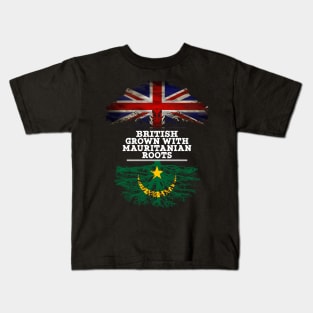 British Grown With Mauritanian Roots - Gift for Mauritanian With Roots From Mauritania Kids T-Shirt